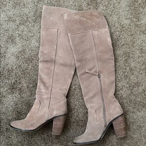 Dolce Vita Beige Over the Knee Boots